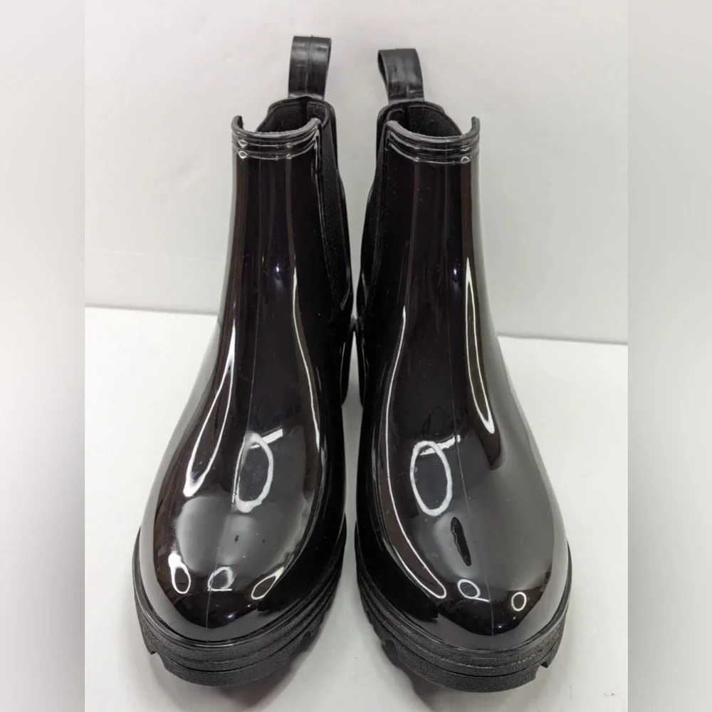 Belk Shiny Black Chelsea Boots